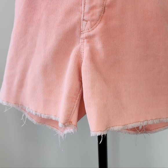 pink corduroy cutoff shorts - Picture 8 of 11